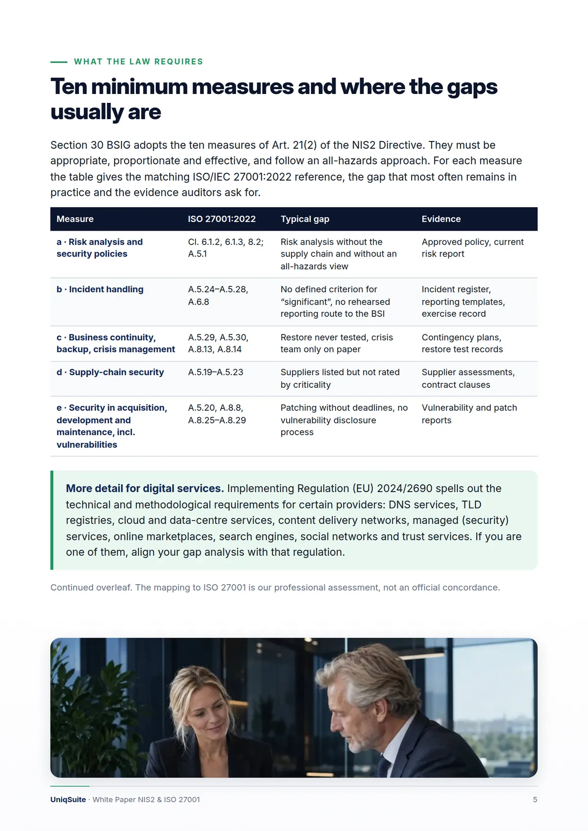 Implementing NIS2 and ISO 27001 pragmatically – Page 5 of 14