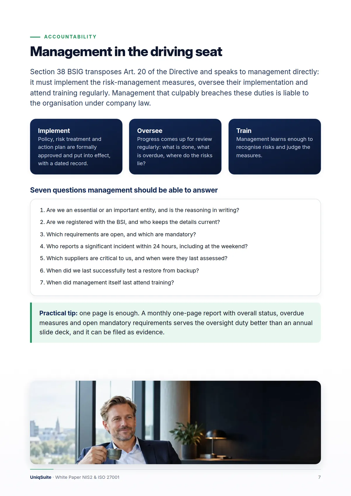 Implementing NIS2 and ISO 27001 pragmatically – Page 7 of 14