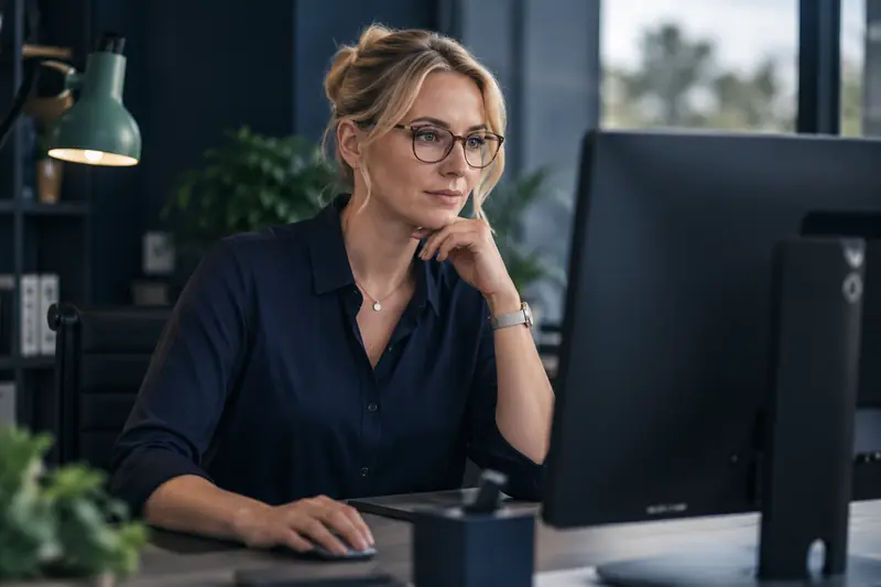 IT specialist at a screen